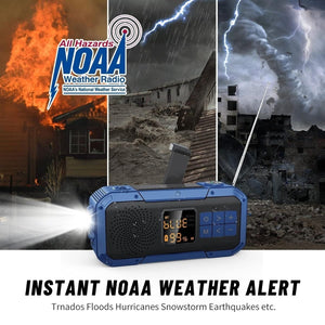 Radio portabil multifuncțional – Bluetooth, powerbank, solar, lanternă de urgență - BShopy