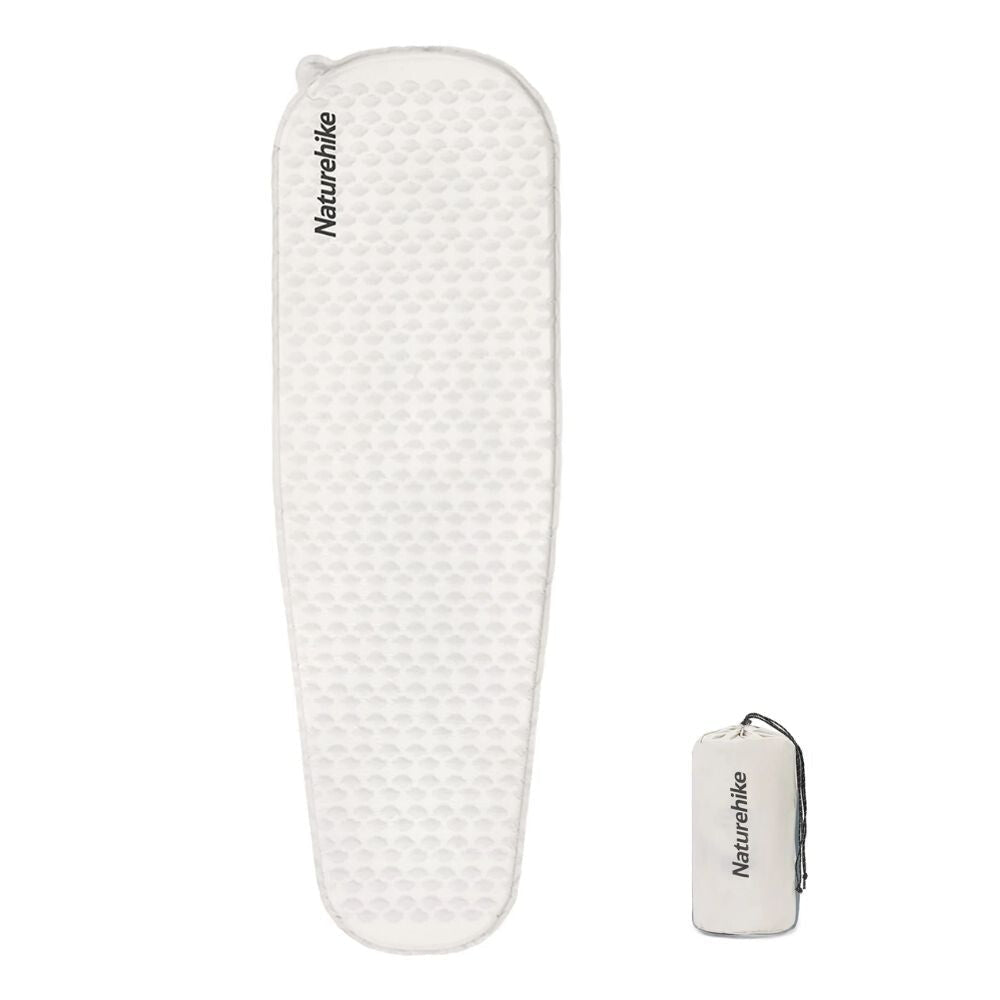 Naturehike Könnyen Felfújható Kempingmatrac – 3,5 cm Vastag, Ultrakönnyű (490 g), Múmia Forma, Szürkéskék - BShopy