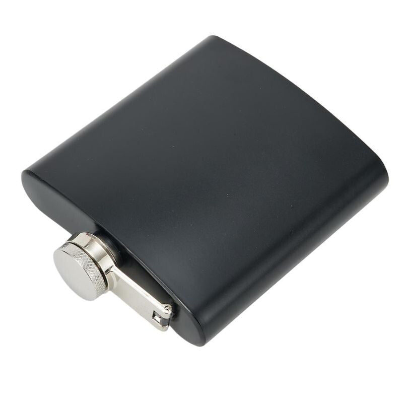 OEM Rozsdamentes Acél Laposüveg – 250 ml, Fekete - BShopy