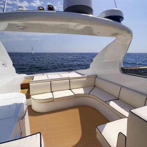 Öntapadós EVA Hajópadló Burkolólap 2400x900x6 mm - Világosbarna Teak Minta, Csúszásmentes, Vízálló - BShopy