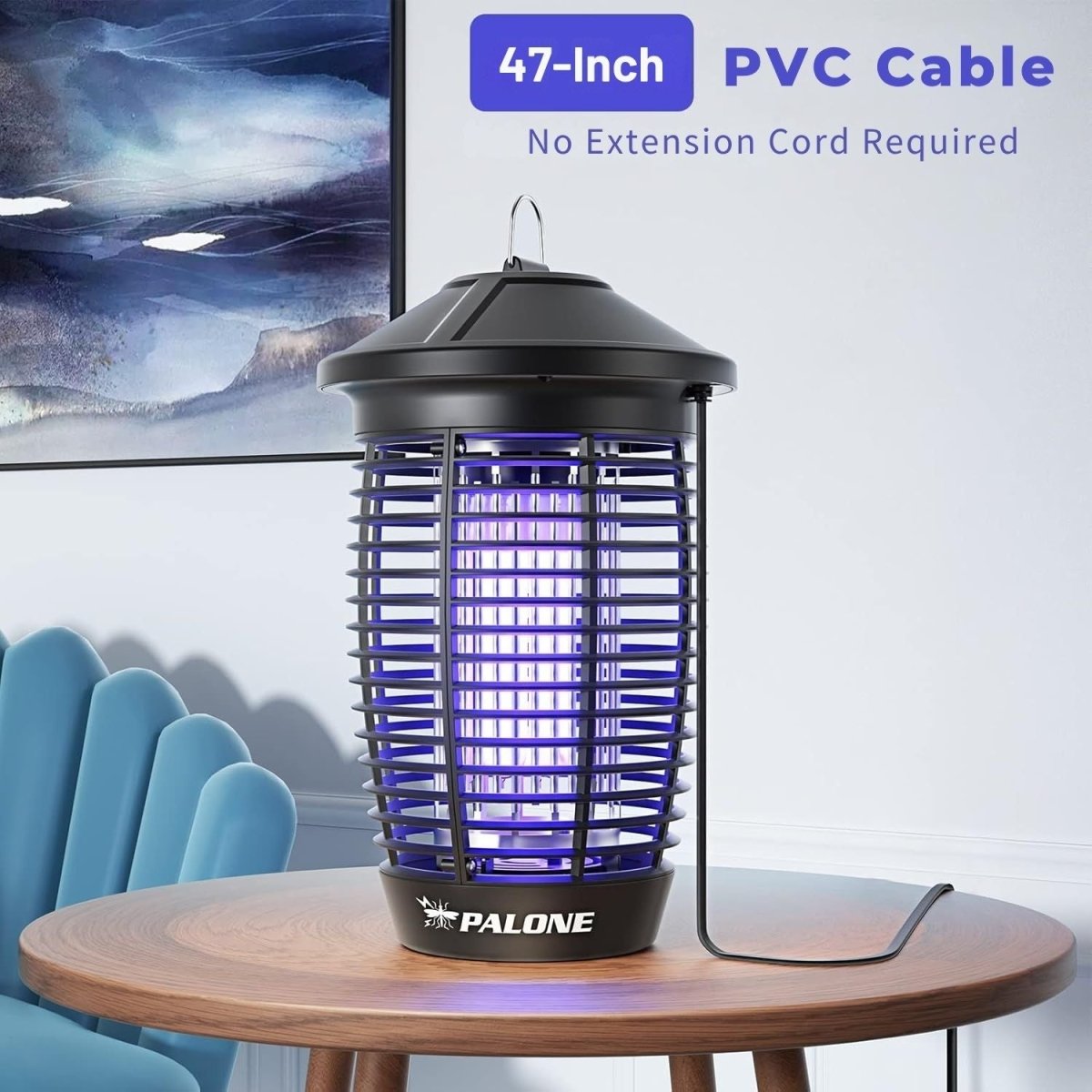 PALONE LT806 Elektromos Rovarcsapda UV Fénnyel - Szúnyogirtó Lámpa, 20W, 4500V, IPX4, 100 m²-BShopy