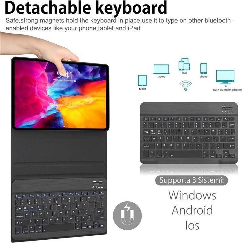 SENGBIRCH iPad Pro 11 Hüvelykes Táblagép Tok Billentyűzettel (Fekete) - BShopy