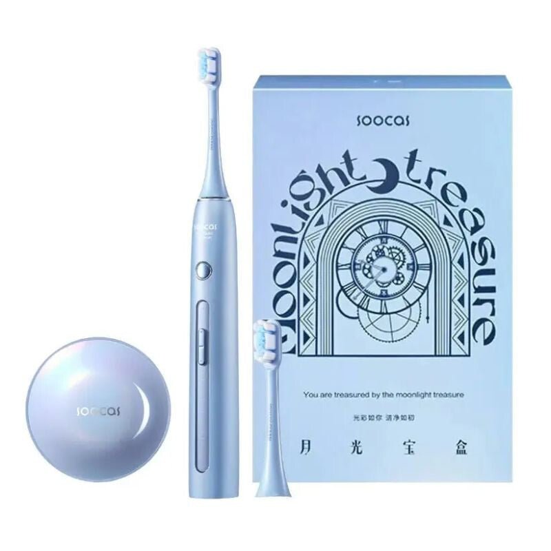 Soocas X3 Pro Elektromos Fogkefe – Érzékeny Fogakra is, UV Tok +1 Cserefej - Kék - BShopy