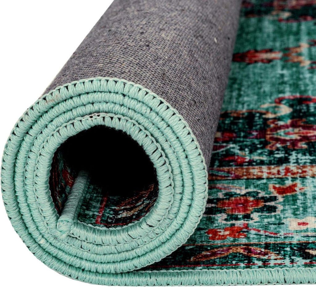 Taleta Durham Türkiz Virágos Beltéri Szőnyeg 50x80cm - BShopy