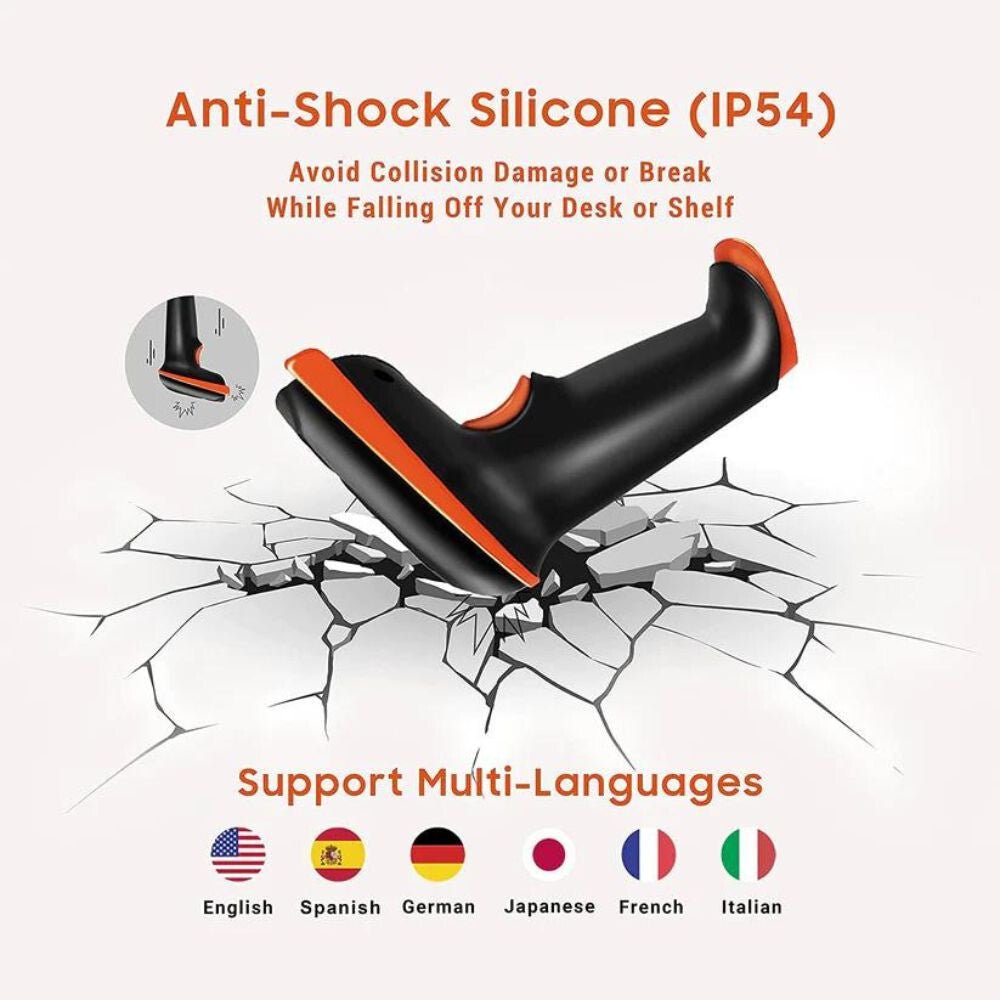 Tera D5100 Vezeték Nélküli 1D Vonalkódolvasó – Szürke, USB + 2,4 GHz - BShopy