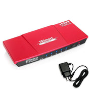 Splitter HDMI UHD TESmart 1x4 – 4K@60Hz, HDR, 18 Gbps (Roșu coral)
