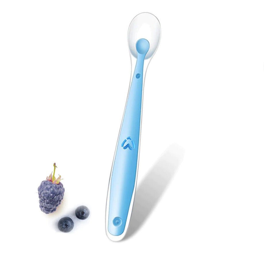 TheToddly Szilikon Etetőkanál Szett Csecsemőknek - 4 db, Narancssárga, Kék, Rózsaszín, Zöld - BShopy