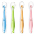 TheToddly Szilikon Etetőkanál Szett Csecsemőknek - 4 db, Narancssárga, Kék, Rózsaszín, Zöld - BShopy