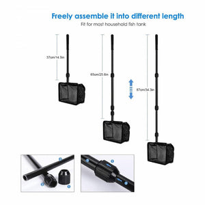 Többfunkciós Akvárium Tisztító Szett - Teleszkópos Nyéllel, Hálóval és Kefékkel - BShopy