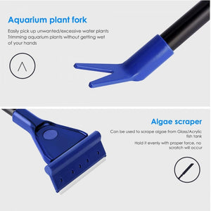 Többfunkciós Akvárium Tisztító Szett - Teleszkópos Nyéllel, Hálóval és Kefékkel - BShopy