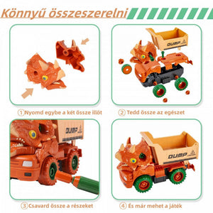 ToeyPlay Játék Dínó Munkagépek 3 db - os - BShopy