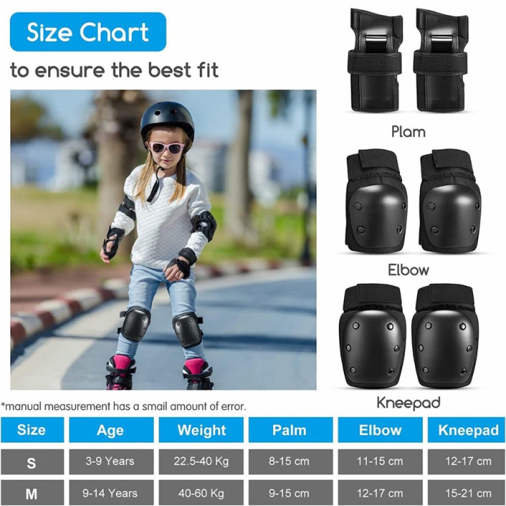 TOPLUS 6 az 1 - ben Gyerek Térd - és Csuklóvédő Készlet M - es - BShopy