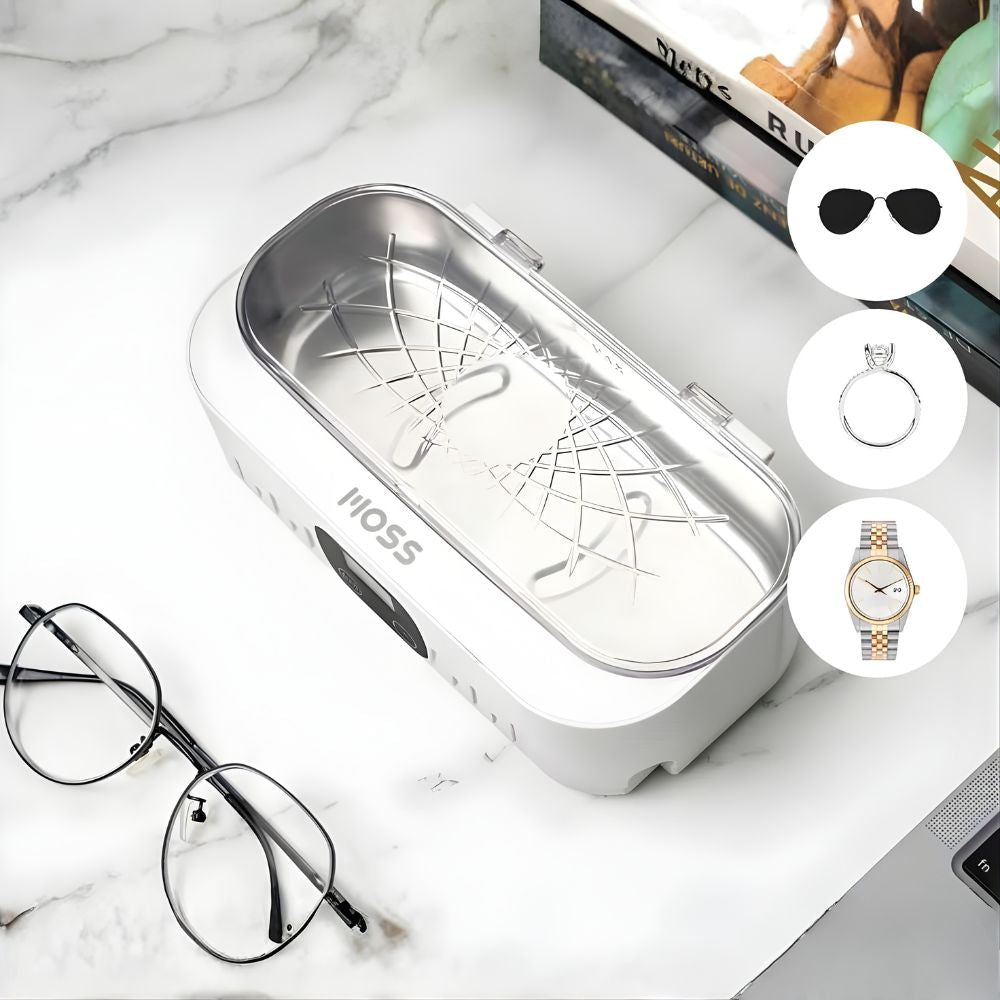 Ultrahangos Tisztító Készülék 400 ml – Kompakt Ékszer - és Szemüvegtisztító Mélytisztítással - BShopy