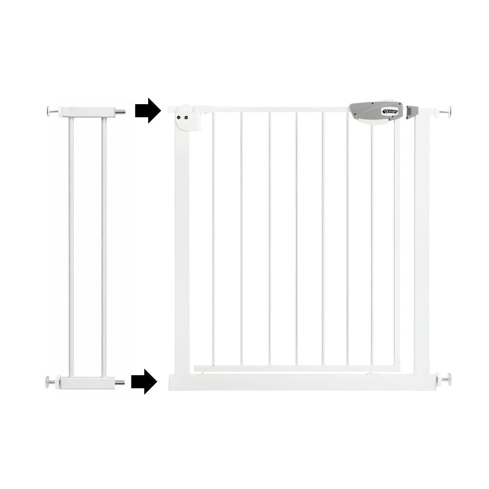 Univerzális Gyerekbiztonsági Kapu Toldalék – 10 cm, Fém Kivitel, Nyomásos Rögzítéshez - BShopy
