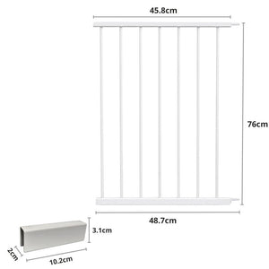 Univerzális Gyerekbiztonsági Kapu Toldalék – 45 cm, Fém Kivitel, Nyomásos Rögzítéshez - BShopy