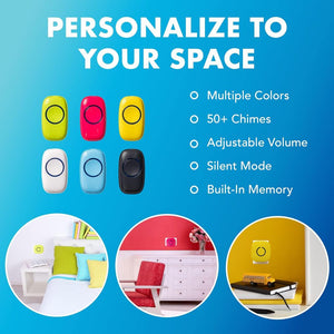 Vezeték Nélküli Ajtócsengő Szett – 1 Adó + 1 Vevő, 300 m Hatótáv, 52 Dallam, LED Jelzés, Elemes - BShopy