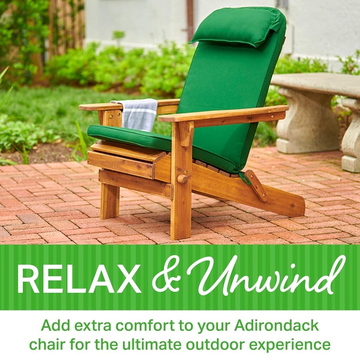 Vízlepergető Magas Háttámlás Kerti Székpárna – Kültéri Pihenőfotel Betét, Vastag Komfort Ülőpárna Levehető Fejpárnával - BShopy