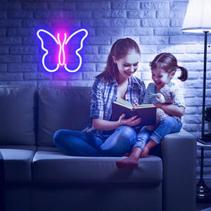 Wanxing Pillangó Formájú LED Neon Világítás 23x19cm - BShopy