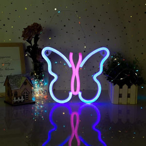 Wanxing Pillangó Formájú LED Neon Világítás 23x19cm - BShopy
