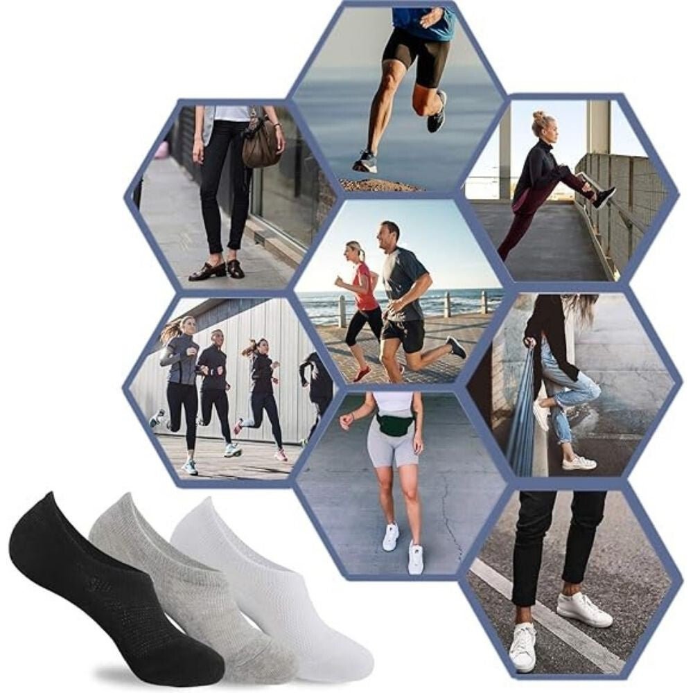 YOUCHAN Férfi Sneaker Zokni - 10 Pár Fekete Pamut Zokni 43 - 46 Méretben - BShopy