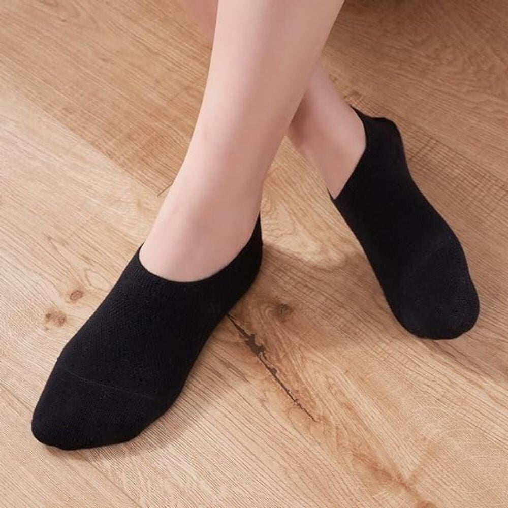 YOUCHAN Férfi Sneaker Zokni - 10 Pár Fekete Pamut Zokni 43 - 46 Méretben - BShopy