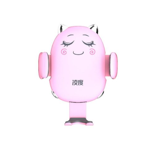 Încărcător și suport pentru telefon pentru mașină fără fir Bshy (roz)
