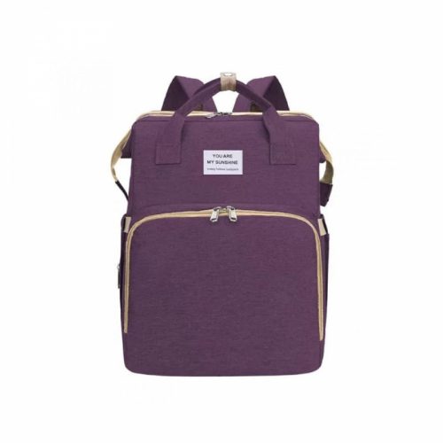 Geantă pentru scutece, pătuț și rucsac 3 în 1 Bshop (violet)