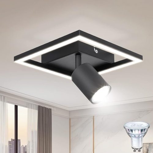 Plafoniera LED Kambo 18W, lampă spot reglabilă cu soclu GU10 (negru)