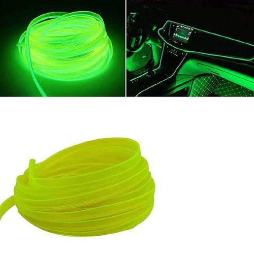 Bandă LED pentru mașină OneLED, lumină LED tăiabilă, cu încărcător pentru brichetă 2 m (verde fosforescent)