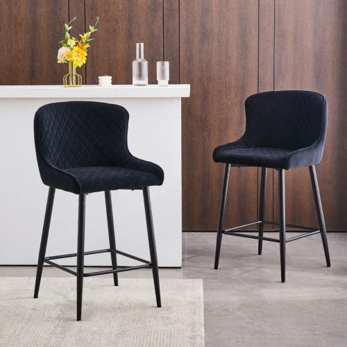 Clipop Dundas Black Bar Scaune Set de 2 65cm