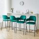 Scaune de bar Lukka cu design modern - verde