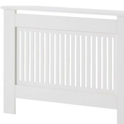 Capac pentru calorifer, Acoperire din lemn MDF cu grilaj lamelar modern, Capac pentru radiator pentru camera de zi, Mobilier pentru decorarea casei