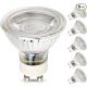 Becuri LED GU10 reglabile, alb cald 2700K, spot cu LED 5W (10 buc)