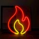 Decor de perete cu iluminare LED Neon Flame Flame