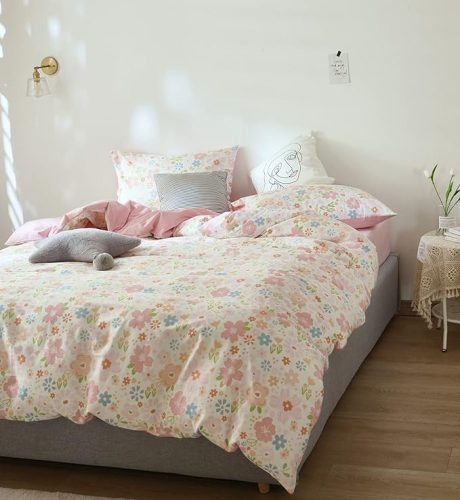 GETIYA Husă de pat Floral pentru copii 100 x 135 cm