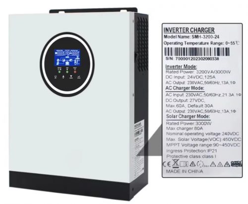 Sistem de invertor solar hibrid 3KW - Invertor cu undă sinusoidală pură 24V 220V