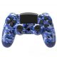 Controler compatibil BPlay PS4, joystick cu telecomandă cu vibrație duală, mufă audio și încărcător (Blue Dino)