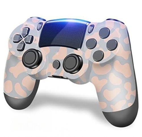 Controler compatibil BPlay PS4, joystick cu telecomandă cu vibrație duală, mufă audio și încărcător (Camo)